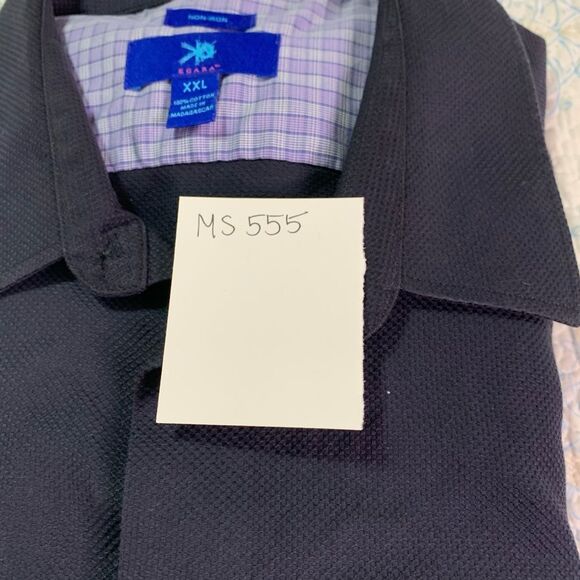 EGARA Men’s Long Sleeve Button Down Non-Iron 100% Cotton Shirt Size XXL #520 - Picture 7 of 8